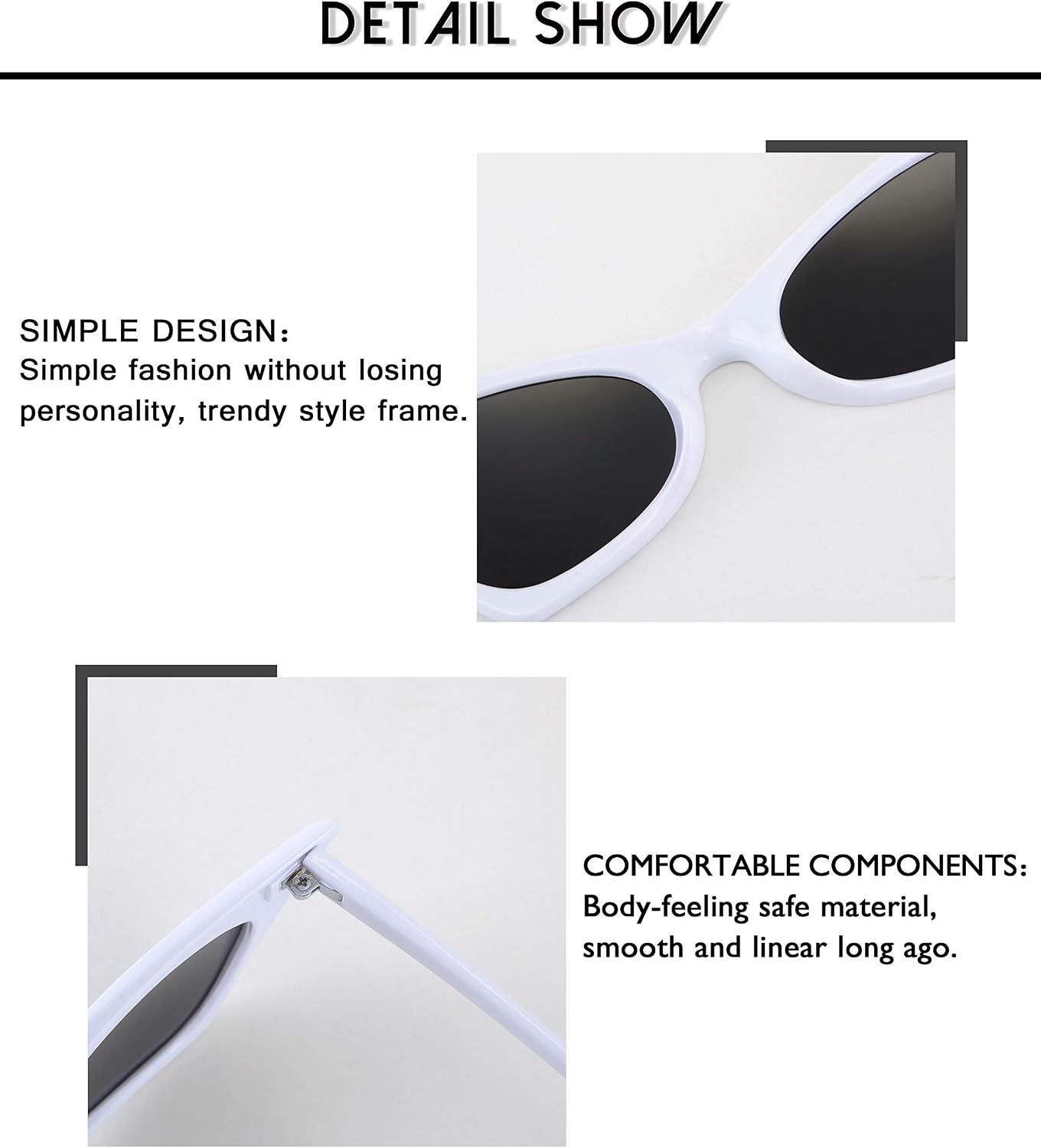 商品图片 21 | B079KYQYT3 | FEISEDY Small Cat Eye Sunglasses Vintage Square Shade Women Eyewear B2291