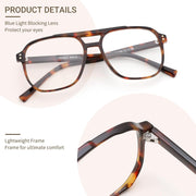 ÉÌƷͼƬ 4 | B0FWXP2WB7 | FEISEDY Fashion Aviator Blue Light Reading Glasses for Woman Men B0318