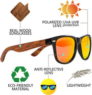 商品图片 24 | B07J2YHS4L | FEISEDY Polarized Wood Sunglasses Women Men HD UV400 Driving Fishing Golf Sunglasses B2448