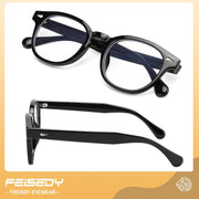 商品图片 6 | B0BRZ8QG4K | FEISEDY Retro Vintage Round Blue Light Blocking Glasses Classic Eyewear Frame for Women Men B2349