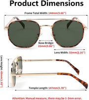 ÉÌƷͼƬ 18 | B0B38ZHMJL | FEISEDY Sunglasses Aviator Men Women 70s Sun Glasses Square Frame UV400 Protection B2953