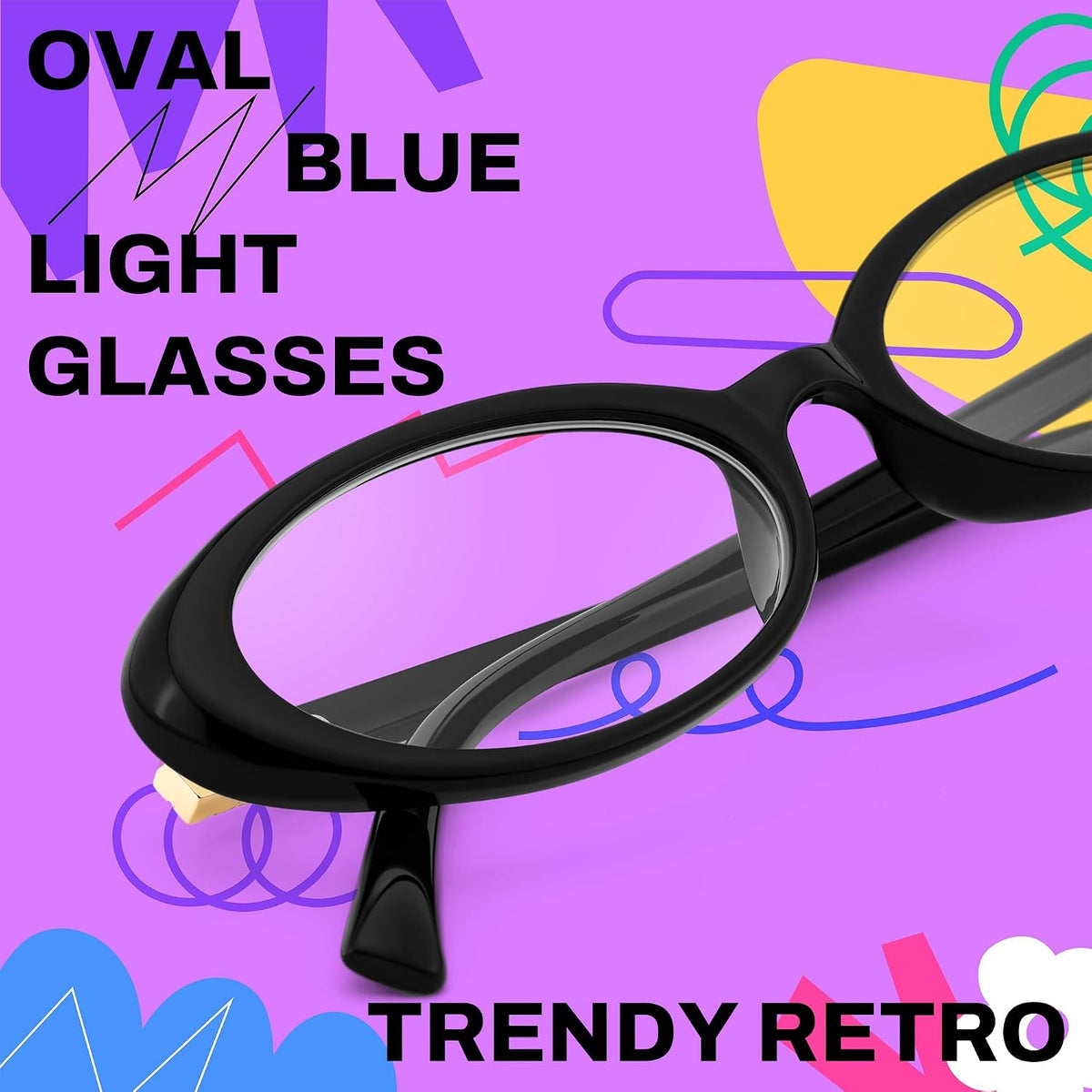 ÉÌƷͼƬ 25 | B0F6MW26L2 | FEISEDY Oval Blue Light Glasses for Woman Vintage Small Face Lightweight Eyeglasses Retro Nerd Y2K Frame B0290