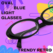 ÉÌƷͼƬ 25 | B0F6MW26L2 | FEISEDY Oval Blue Light Glasses for Woman Vintage Small Face Lightweight Eyeglasses Retro Nerd Y2K Frame B0290