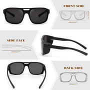 ÉÌƷͼƬ 6 | B0FV3CK7PF | FEISEDY Polarized Sunglasses Men Women Side Shield Goggles Retro Pilot Square Steampunk Fishing Sun Glasses B0348