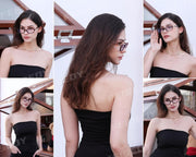 ÉÌƷͼƬ 16 | B0DXK32V6F | FEISEDY Fashion Rectangular Blue Light Glasses for Women Retro Small Frames Vintage Trendy 90s Square Eyeglasses B0255