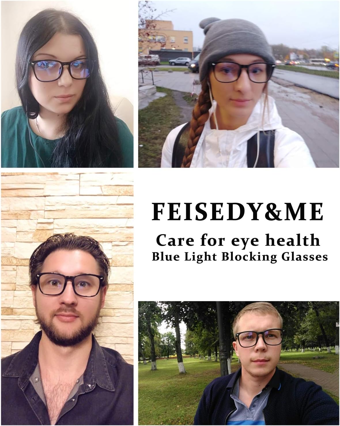 商品图片 8 | B07Z1DRZ89 | FEISEDY Vintage Reading Blue Light Blocking Glasses Women Men Reader Spring Hinge Glasses B2519