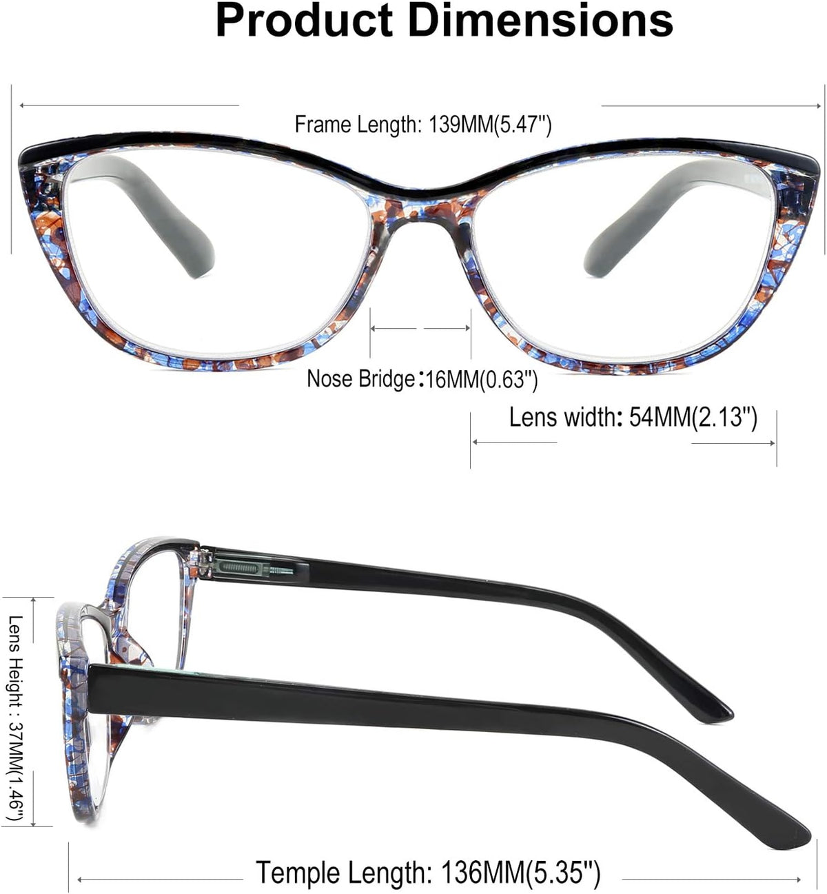 ÉÌƷͼƬ 4 | B08G4KF9KC | FEISEDY Progressive Multifocus Blue Light Blocking Reading Glasses No Line Multifocal Readers with Spring Hinge B2675