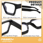 商品图片 4 | B0DXDYMMPM | FEISEDY Retro Blue Light Blocking Glasses for Women Men 90s Classic Rectangle Frame Thick Chic Computer Eyeglasses B2383R