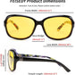 商品图片 64 | B081YY5RM3 | FEISEDY Classic Womens Night Glasses Driving Anti Glare Wrap Around Yellow Sunglasses B2548