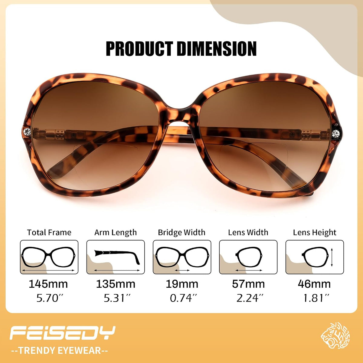 ÉÌƷͼƬ 24 | B0F8N9H1N8 | FEISEDY Fashion Bifocal Reader Sunglasses, Butterfly Reading Glasses B0286