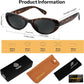 商品图片 14 | B0H6WC71MZ | FEISEDY Retro Oval Polarized Sunglasses for Women Cat Eye TR90 Shades B0460