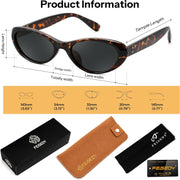 ÉÌƷͼƬ 14 | B0H6WC71MZ | FEISEDY Retro Oval Polarized Sunglasses for Women Cat Eye TR90 Shades B0460