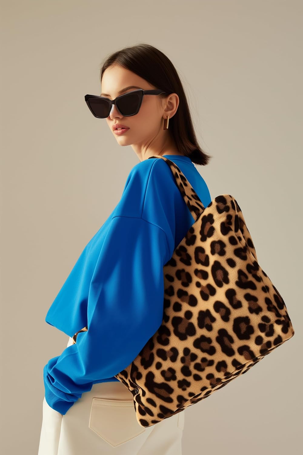 商品图片 23 | B0CYZG81R8 | FEISEDY Retro Cat Eye Sunglasses for Women UV400 Protection Small Vintage Chic Shades B0132