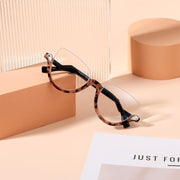 ÉÌƷͼƬ 18 | B0CJFLY9C9 | FEISEDY Reading Glasses for Women Fashion Half Frame Cat Eye Glasses Anti Glare Eyeglasses B0067
