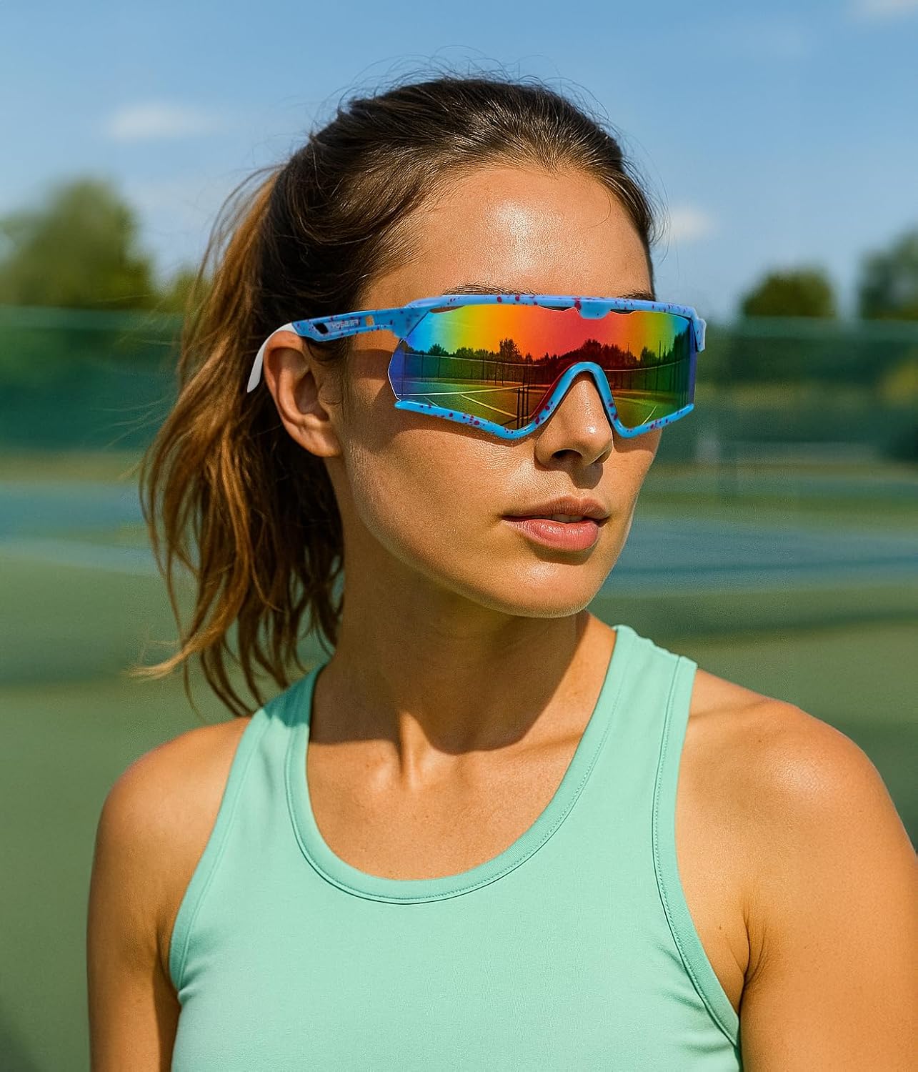 商品图片 17 | B0FL29WPXL | FEISEDY Sports Sunglasses for Men Women Youth Baseball Cycling Running Softball Biking Glasses B0305