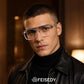 商品图片 18 | B0D9NJ18RZ | FEISEDY Retro Aviator Square Blue Light Glasses for Men Women B0209