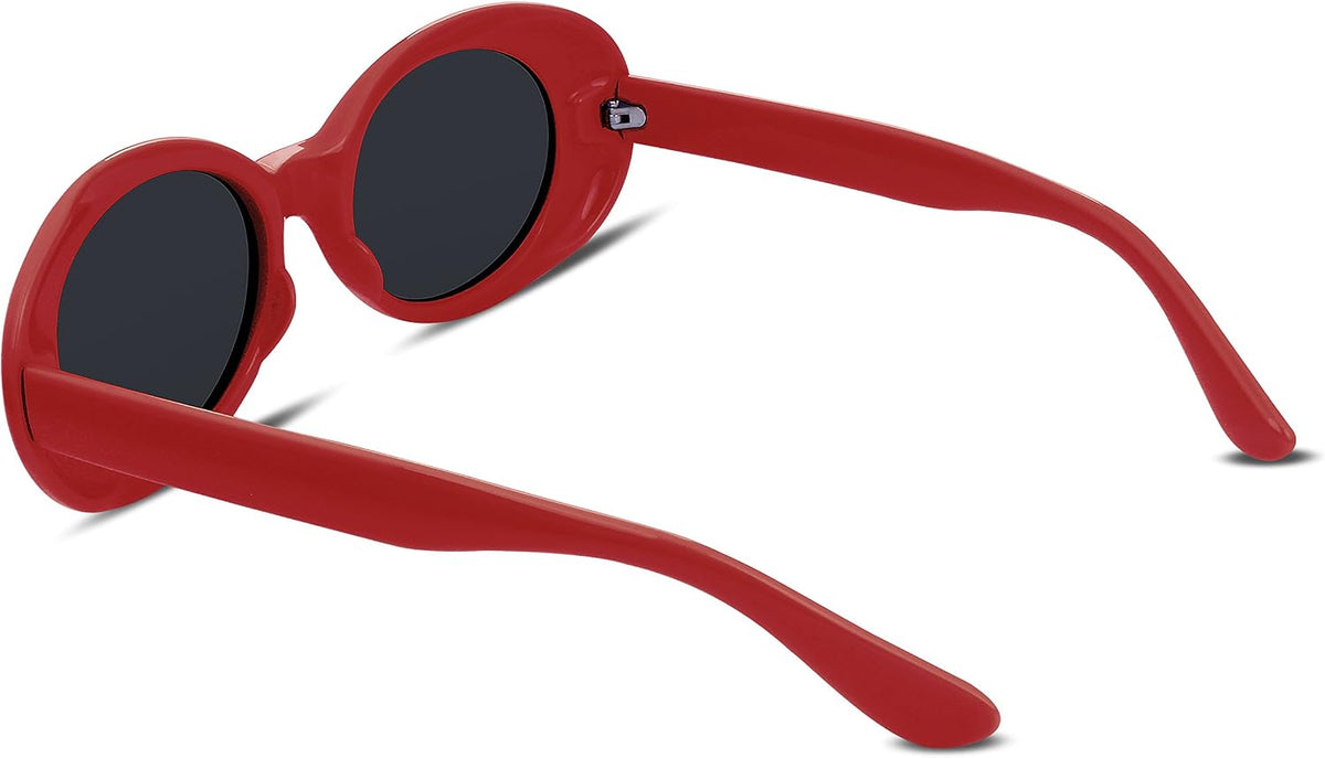 ÉÌƷͼƬ 7 | B074H8KFSZ | FEISEDY Sunglasses White Oval Clout Goggles for Women Men Retro Round Trendy Rimmed Clueless Costume Frame B2253