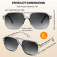 商品图片 5 | B0GTPJLQQN | FEISEDY Women Men Aviator Sunglasses UV400 Protection, Retro Trendy Square Frame for Driving Fishing Outdoor Daily B0425