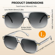 ÉÌƷͼƬ 5 | B0GTPJLQQN | FEISEDY Women Men Aviator Sunglasses UV400 Protection, Retro Trendy Square Frame for Driving Fishing Outdoor Daily B0425