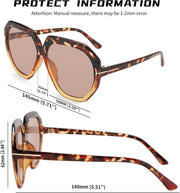 ÉÌƷͼƬ 6 | B09PDQ581T | FEISEDY Oversized Square Sunglasses Women Trendy Large Frame UV 400 Protection Shades B2859
