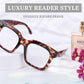 商品图片 10 | B08ZMQ47KD | FEISEDY Blue Light Blocking Reading Glasses Oversized Readers Designer Luxury Square Eyewear Frame B2695FR