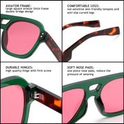 ÉÌƷͼƬ 61 | B09KV1MSHN | FEISEDY Aviator Sunglasses For Women Men Square Chunky Trendy Eyewear B2846