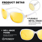 商品图片 25 | B081YY5RM3 | FEISEDY Classic Womens Night Glasses Driving Anti Glare Wrap Around Yellow Sunglasses B2548