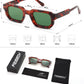 商品图片 7 | B0D7H6TB3G | FEISEDY Retro Small Rectangle Sunglasses Women Men Fashion Thick Frame Chunky Square Shades B0202