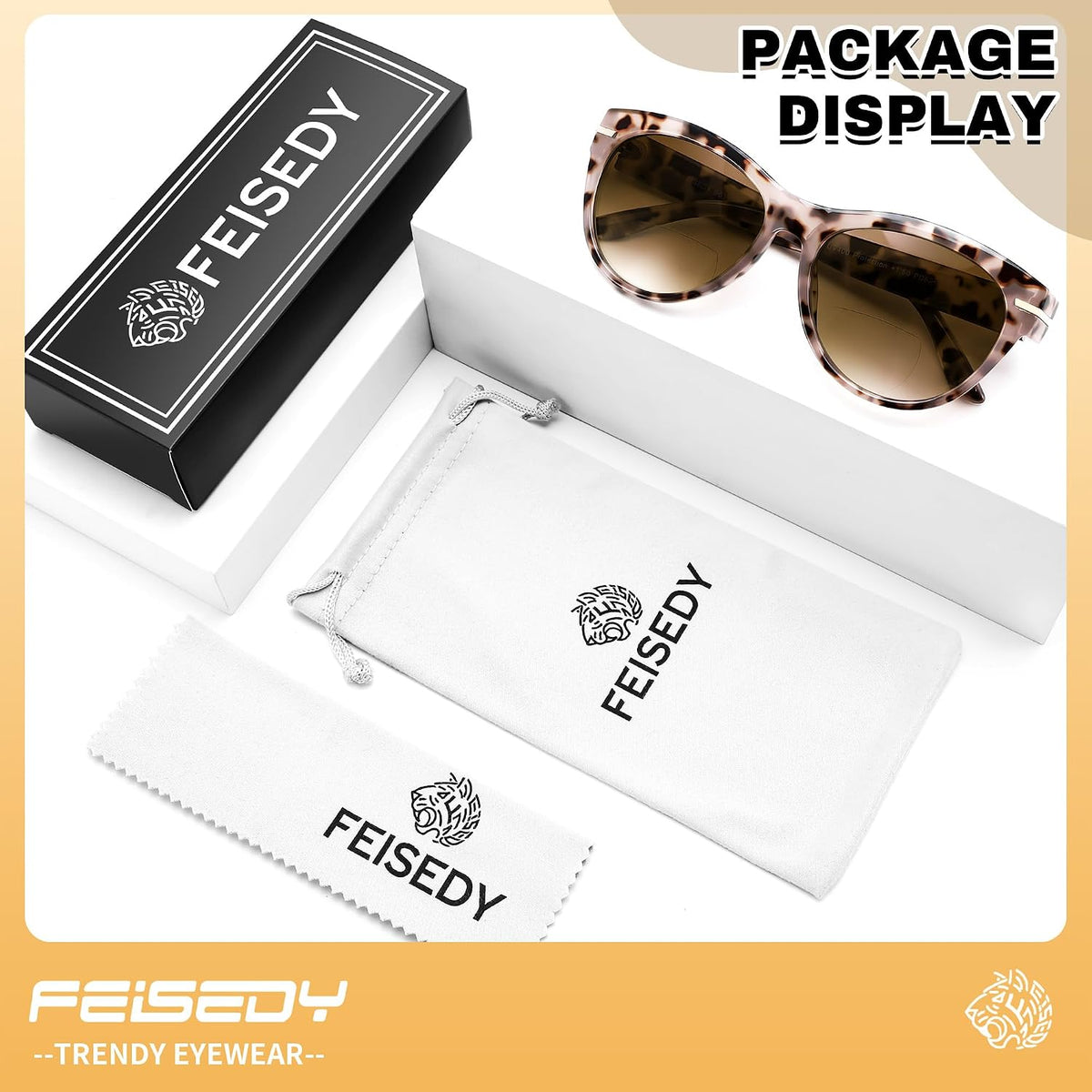 ÉÌƷͼƬ 24 | B0HDS914Y5 | FEISEDY Bifocal Sunglasses Reader Women Stylish Cat Eye Sun Readers B0392
