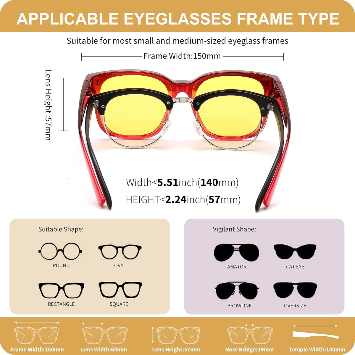 ÉÌƷͼƬ 71 | B0DS5D4WB4 | FEISEDY Sunglasses That Fit Over Glasses for Women Men UV400 B0269