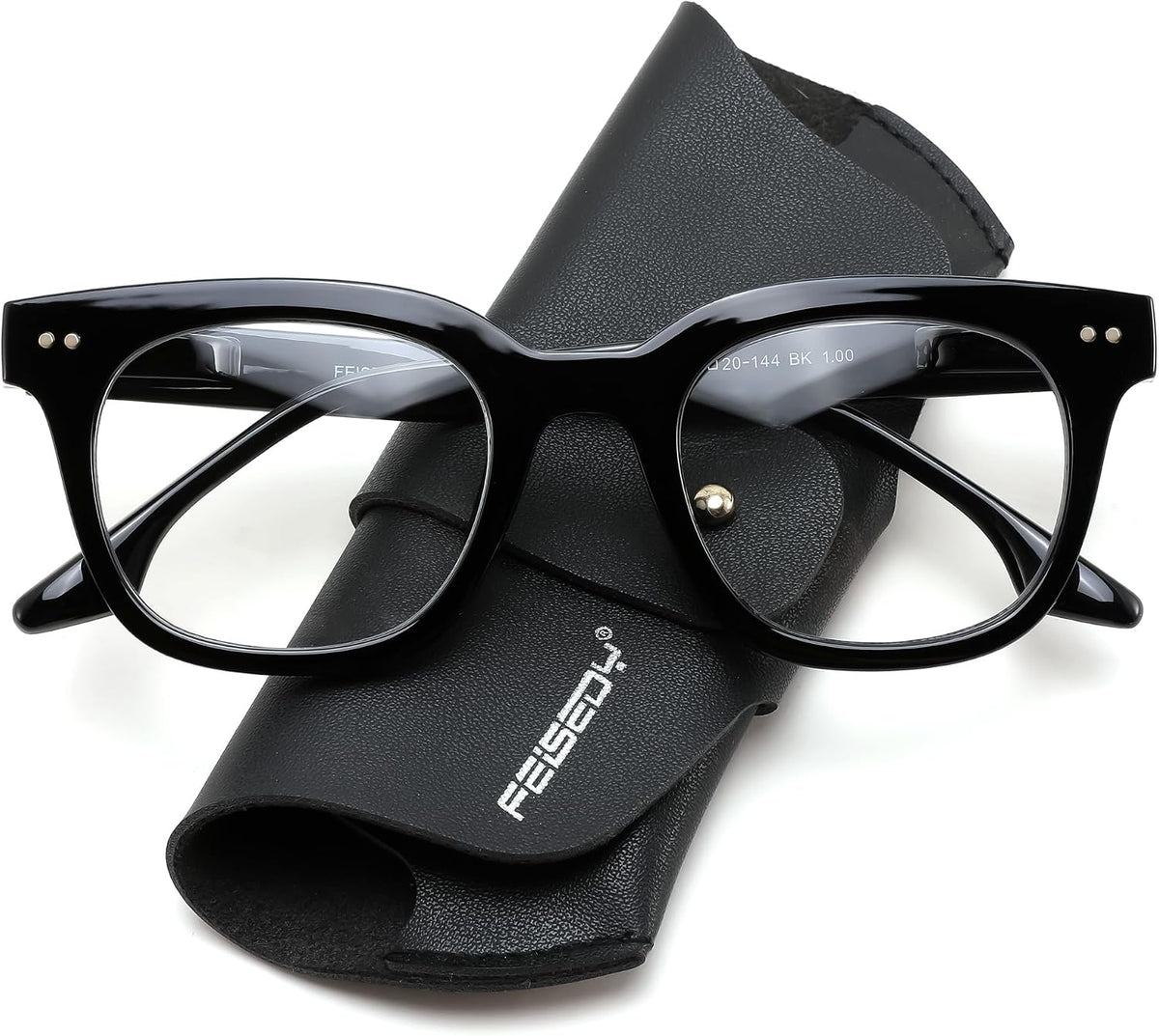 Black / Square / 2.5 x | B0HCTDY77Y | FEISEDY Blue Light Blocking Reading Glasses for Women Men B0401