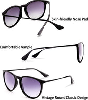 ÉÌƷͼƬ 5 | B0836LJXDK | FEISEDY Polarized Sunglasses Women Men Vintage Round Classic Mirrored Sun Glasses B2571