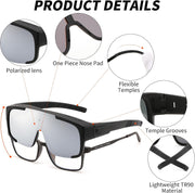 ÉÌƷͼƬ 31 | B0FY37CX2V | FEISEDY Polarized Fit Over Glasses Sunglasses for Men Women, Sports Wrap Around for Driving Cycling Fishing B0315