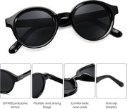 ÉÌƷͼƬ 5 | B0DGGB7Z8F | FEISEDY Retro Round Sunglasses for Women Men UV400 Protection Classic Lightweight Circle Frame Sun Glasses B0244