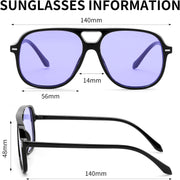 ÉÌƷͼƬ 32 | B0H1WCGC42 | FEISEDY Retro Square Aviator Sunglasses Women Men Double Bridge B0443