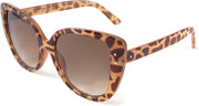 Brown Tortoise / 60 Millimeters | B08N5YB39K | FEISEDY Fashion Cat Eye Sunglasses for Women Cateye Shades B2694
