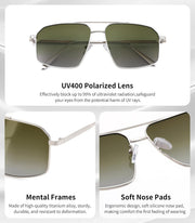 ÉÌƷͼƬ 22 | B0GQY2S7JF | FEISEDY Vintage Polarized Aviator Sunglasses Men Women Classic American Gradient Lens UV400 Protection B0273