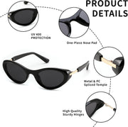 ÉÌƷͼƬ 5 | B0GX9KMP8W | FEISEDY Cat eye Sunglasses for Women and Men UV400 Protection, Retro Trendy Classic Sunnies B0436