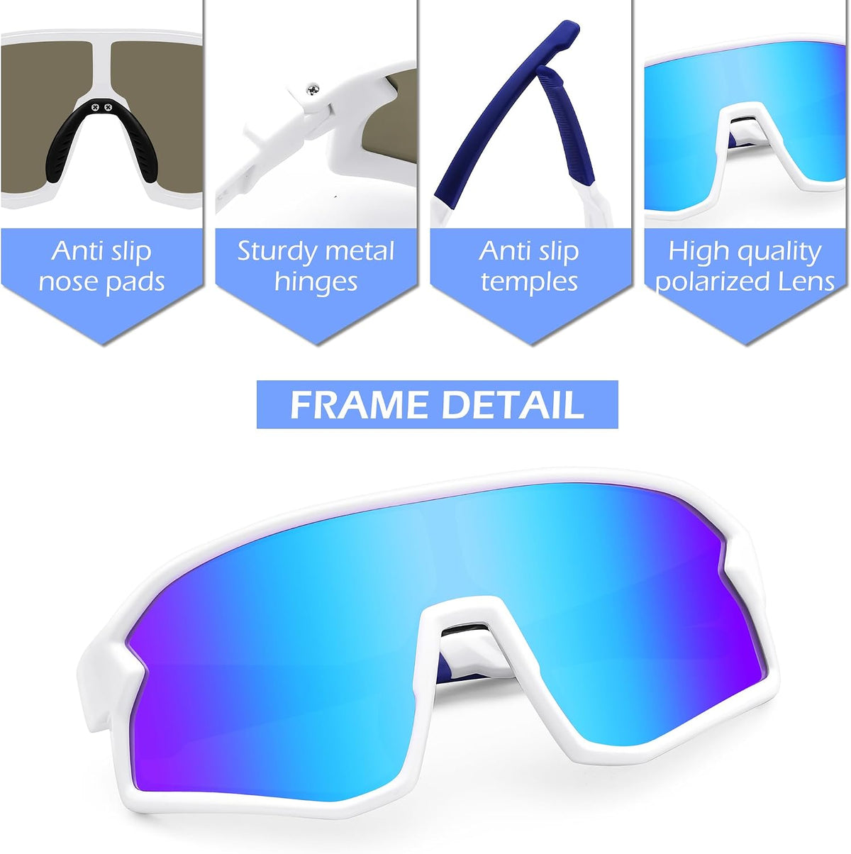 ÉÌƷͼƬ 40 | B0D73JNPNN | FEISEDY Kids Sunglasses Polarized Youth Baseball Sunglasses Sports Cycling Glasses for Boys Girls Age 4-8 B0183