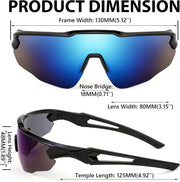 ÉÌƷͼƬ 19 | B0B2WDLNDM | FEISEDY Sports Sunglasses, with 5 Lenses for Men Women, TR90 Lightweight, Baseball Cycling Motorcycle Running Golf B2940