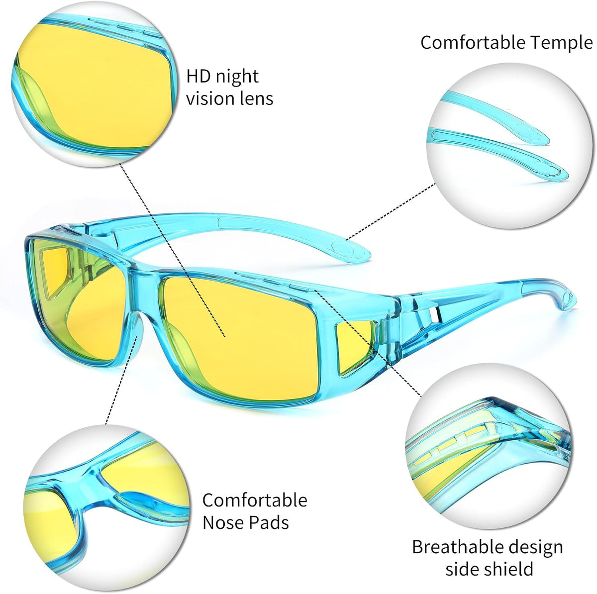 ÉÌƷͼƬ 79 | B089YRDYMP | FEISEDY Polarized Fit Over Glasses Sunglasses Men Women Wrap Around B2593