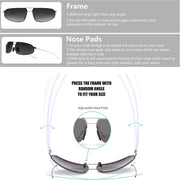 ÉÌƷͼƬ 18 | B0D22TVRVN | FEISEDY Vintage Sunglasses Men Polarized, Aviator Metal Frame Lightweight, Driving Fishing Running B0057