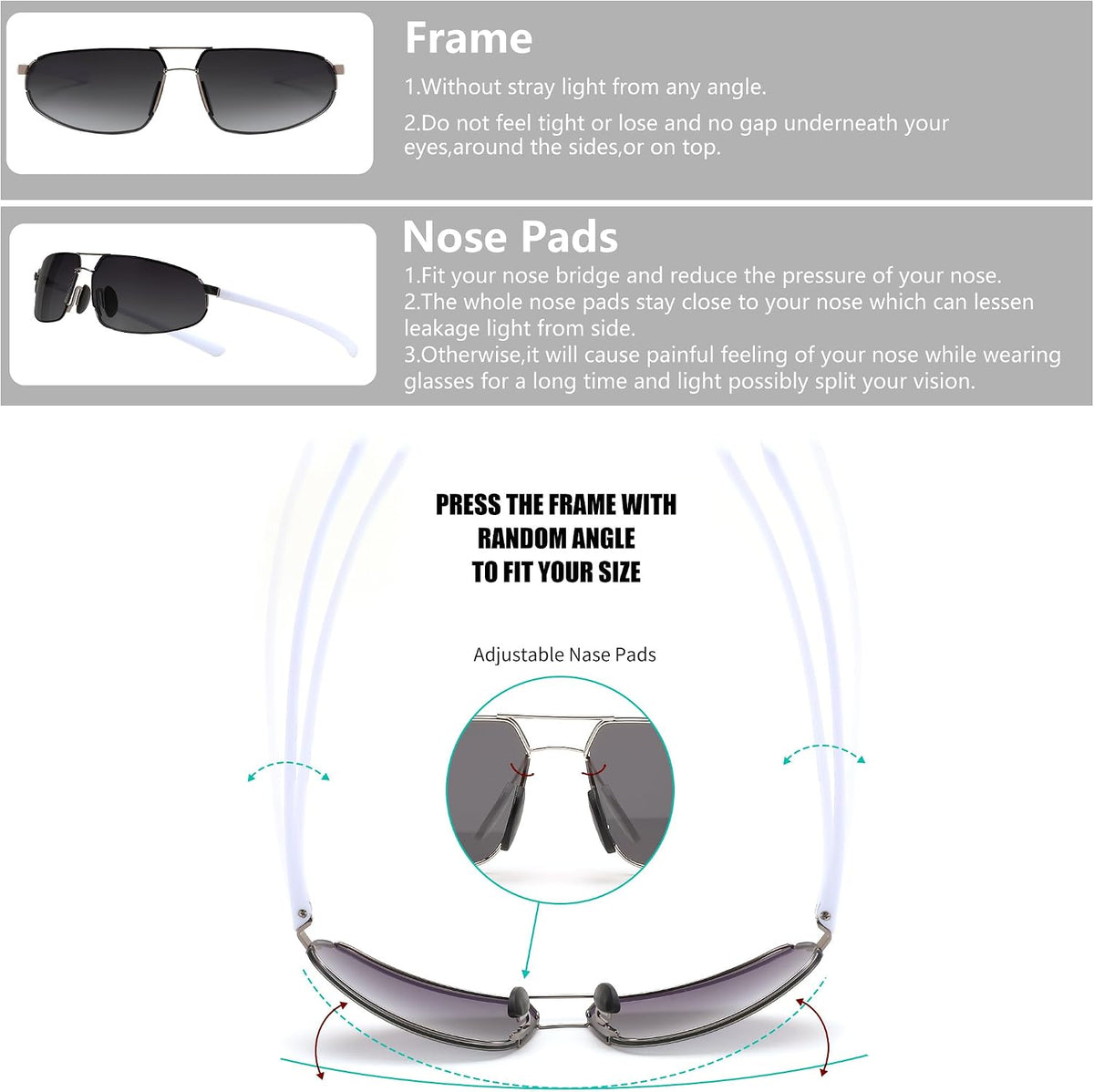 ÉÌƷͼƬ 18 | B0D22TVRVN | FEISEDY Vintage Sunglasses Men Polarized, Aviator Metal Frame Lightweight, Driving Fishing Running B0057
