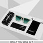 商品图片 12 | B09V7X56D4 | FEISEDY Women Crystal Square Cat Eye Sunglasses Sparkling Trendy Retro Cateye Sunglasses B2898