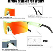 ÉÌƷͼƬ 143 | B07JZ18KMZ | FEISEDY Kids Polarized Sports Sunglasses, TR90 UV400 Baseball Cycling