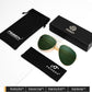 商品图片 16 | B0FKML2SSC | FEISEDY Oversized Aviator Sunglasses Women Men - Retro Gold Metal Chunky Frame, UV400 for Driving & Daily Wear B0311