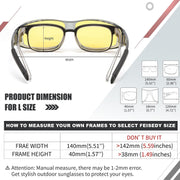 ÉÌƷͼƬ 38 | B089YRDYMP | FEISEDY Polarized Fit Over Glasses Sunglasses Men Women Wrap Around B2593