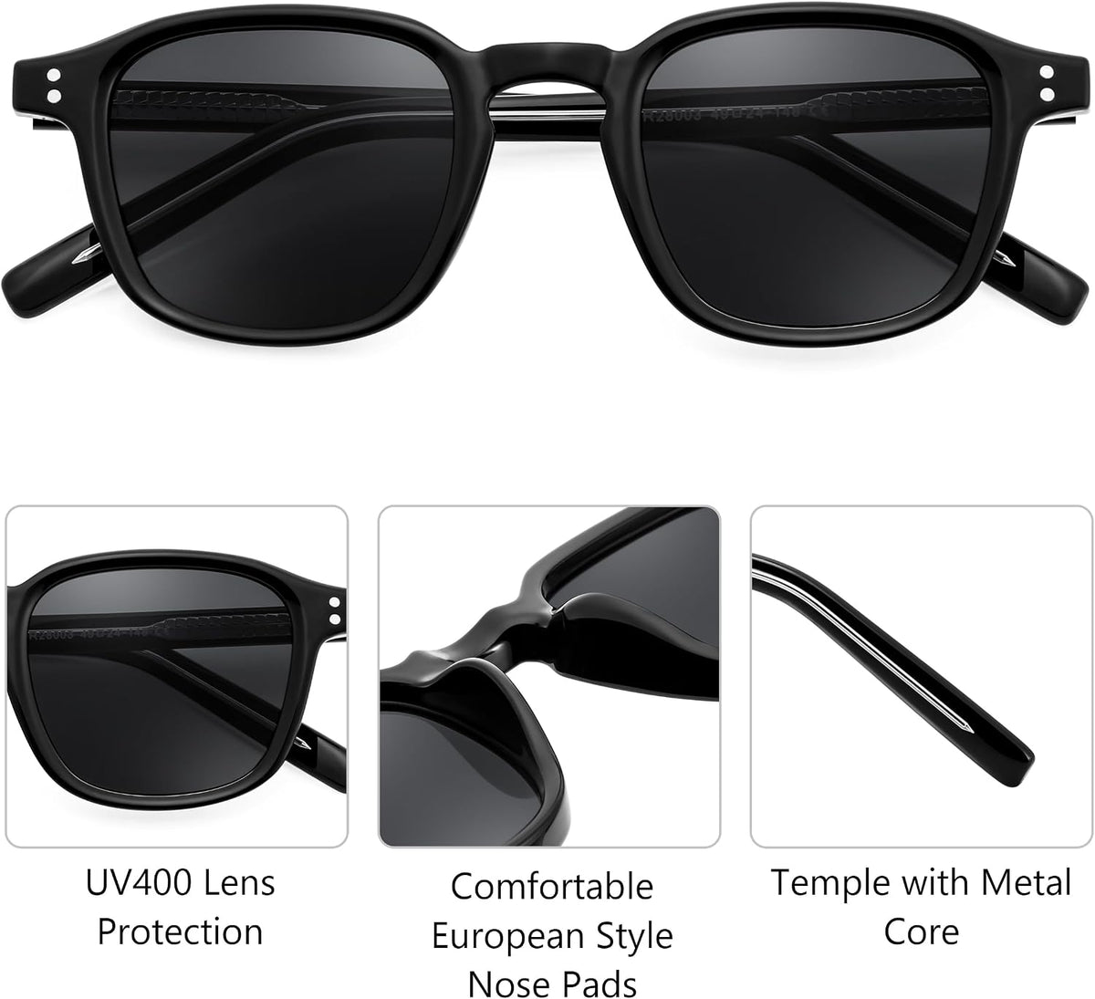ÉÌƷͼƬ 11 | B0FHKKRN89 | FEISEDY Retro Square Sunglasses Women Men Vintage Trendy Shades UV400 Protection B0306