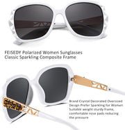 ÉÌƷͼƬ 49 | B079GSTW1D | FEISEDY Polarized Women Square Sunglasses Sparkling Composite Shiny Frame B2289