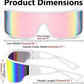 商品图片 39 | B0D3PKKSD9 | FEISEDY Trendy Futuristic Wrap Sunglasses Flat Top Mirrored One Piece Lens Reflective Sun Glasses for Women Men B0161
